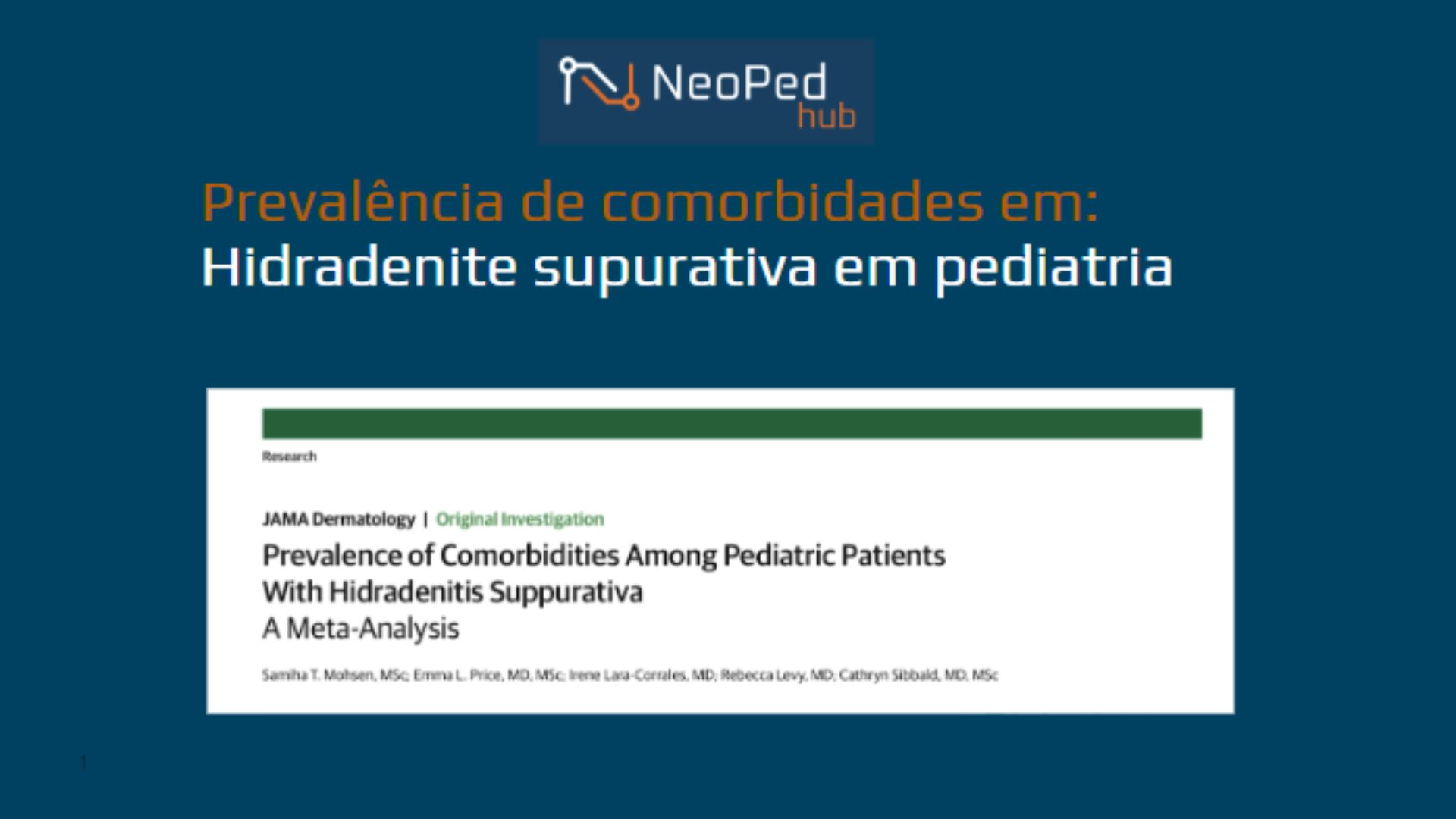 Prevalência de Comorbidades em Pacientes Pediátricos com Hidradenite Supurativa: Uma Metanálise