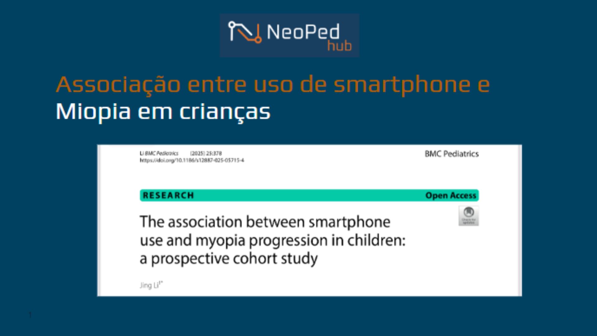 Associação entre uso de Smartphone e Miopia em crianças