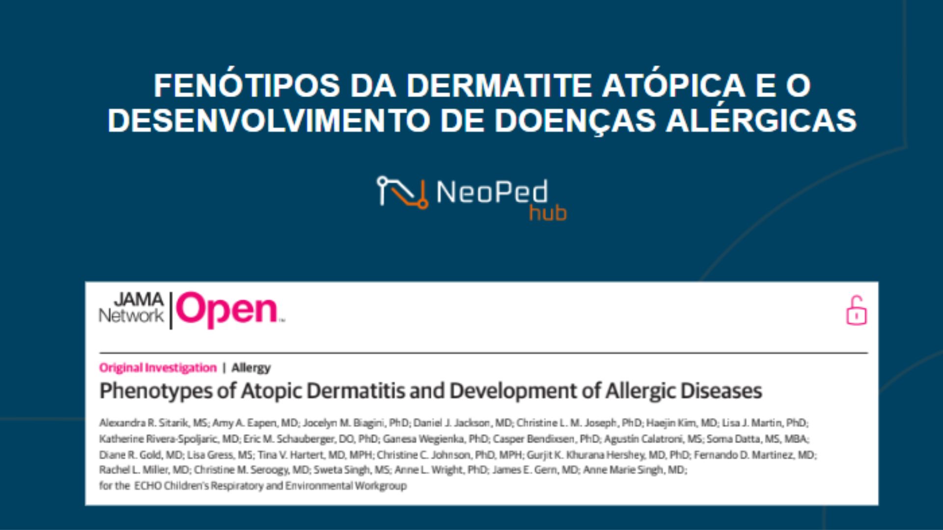 FENÓTIPOS DA DERMATITE ATÓPICA E O DESENVOLVIMENTO DE DOENÇAS ALÉRGICAS