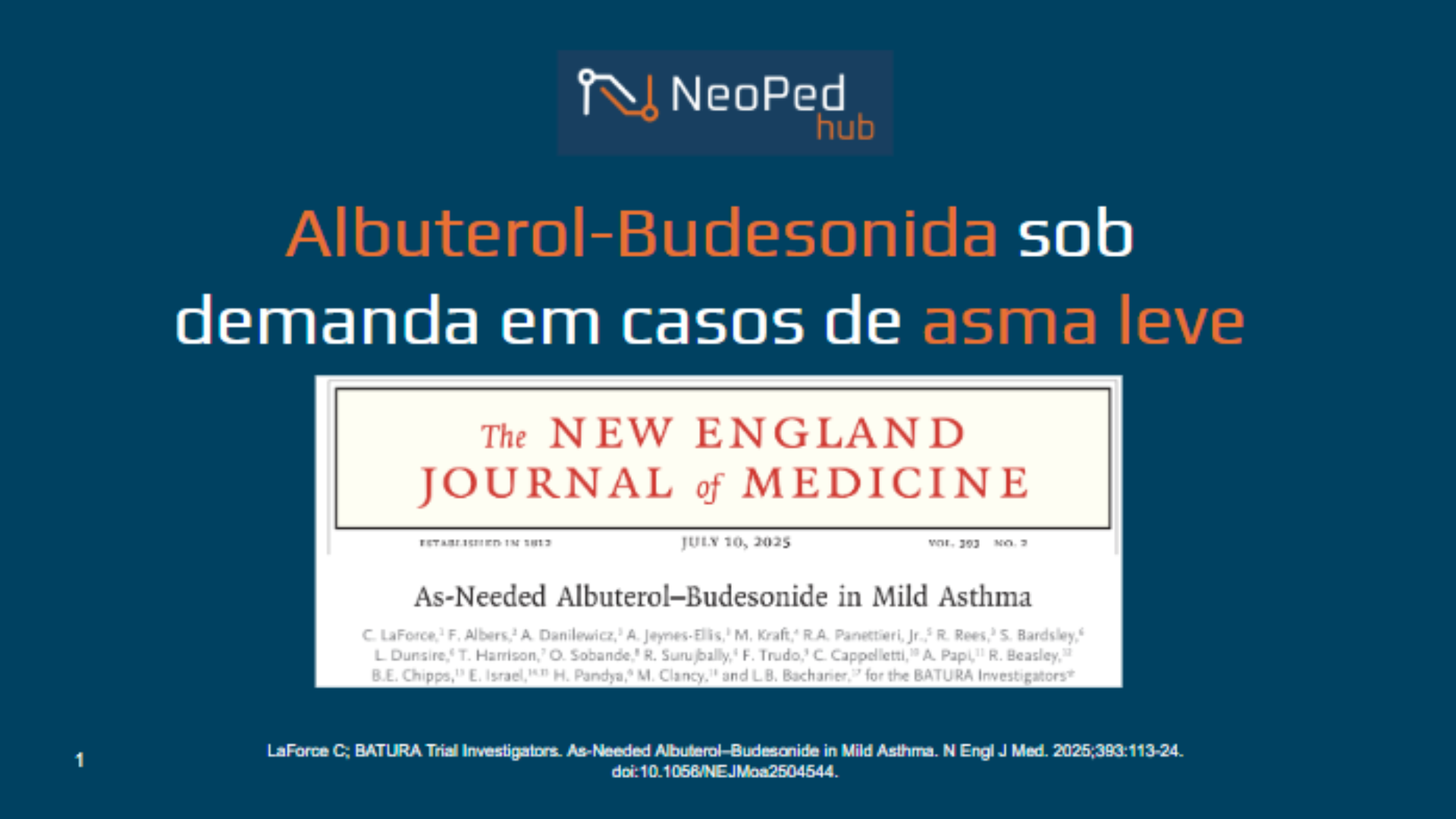Albuterol-Budesonida sob demanda em casos de asma leve