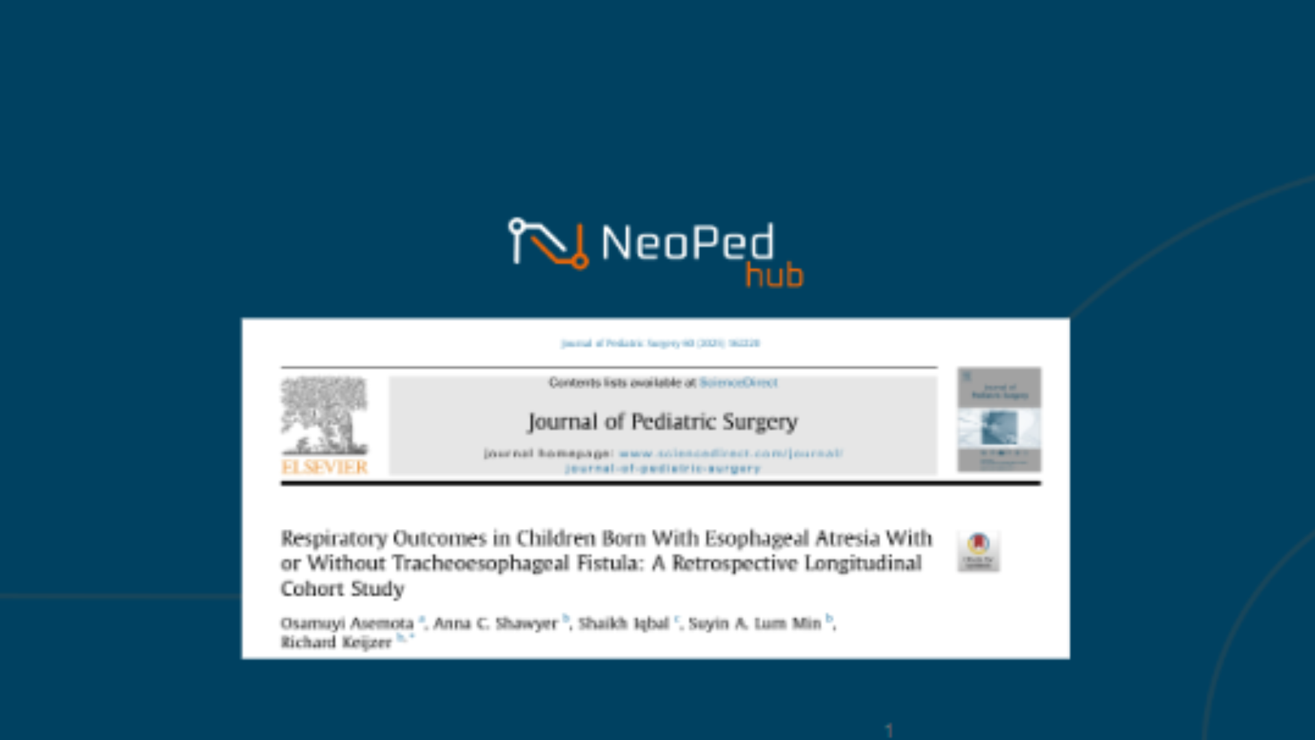 Desfechos respiratórios em crianças nascidas com atresia de esôfago com ou sem fístula traqueoesofágica: estudo de coorte longitudinal retrospectivo