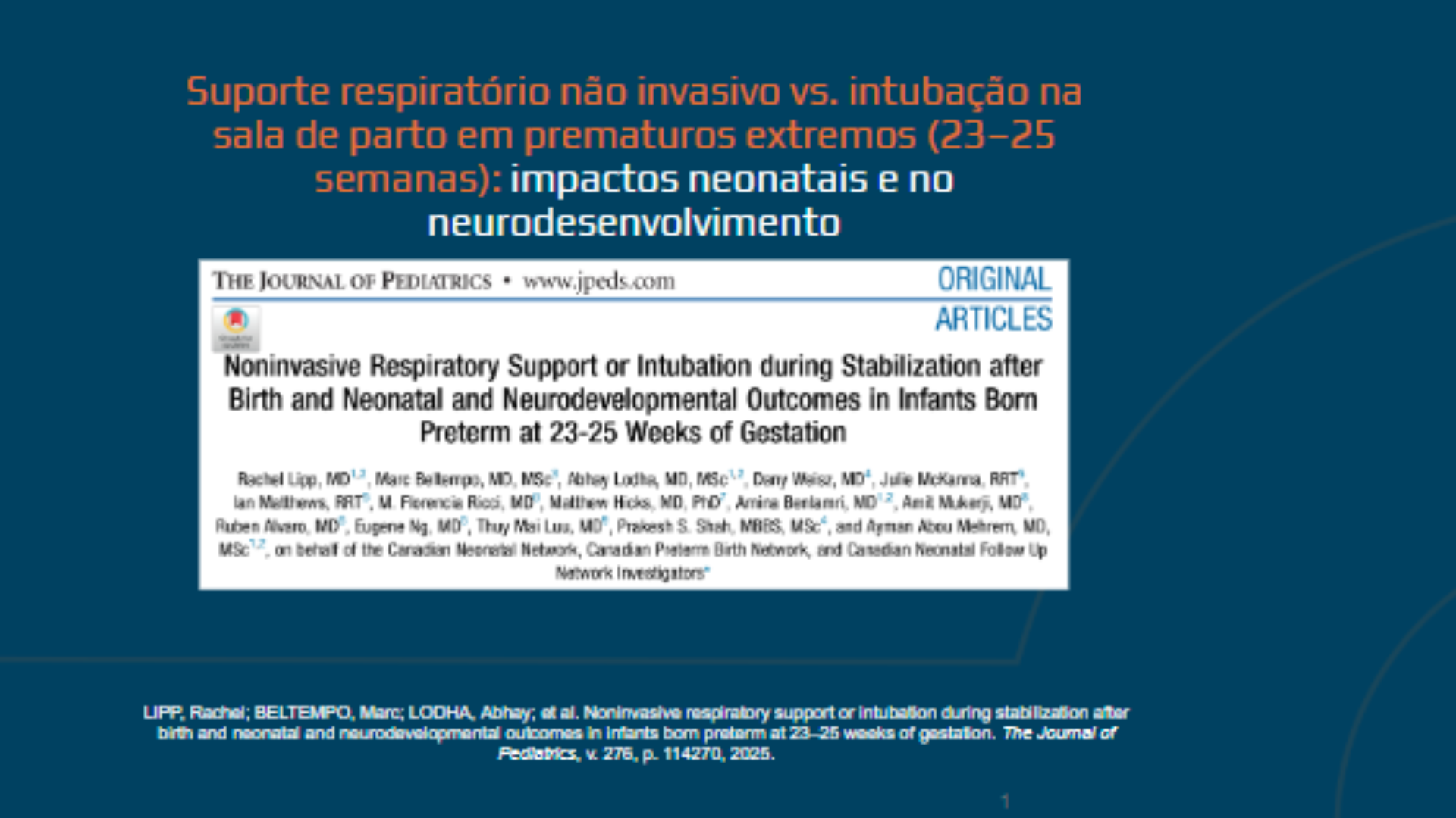 Suporte respiratório não invasivo vs. intubação na sala de parto
