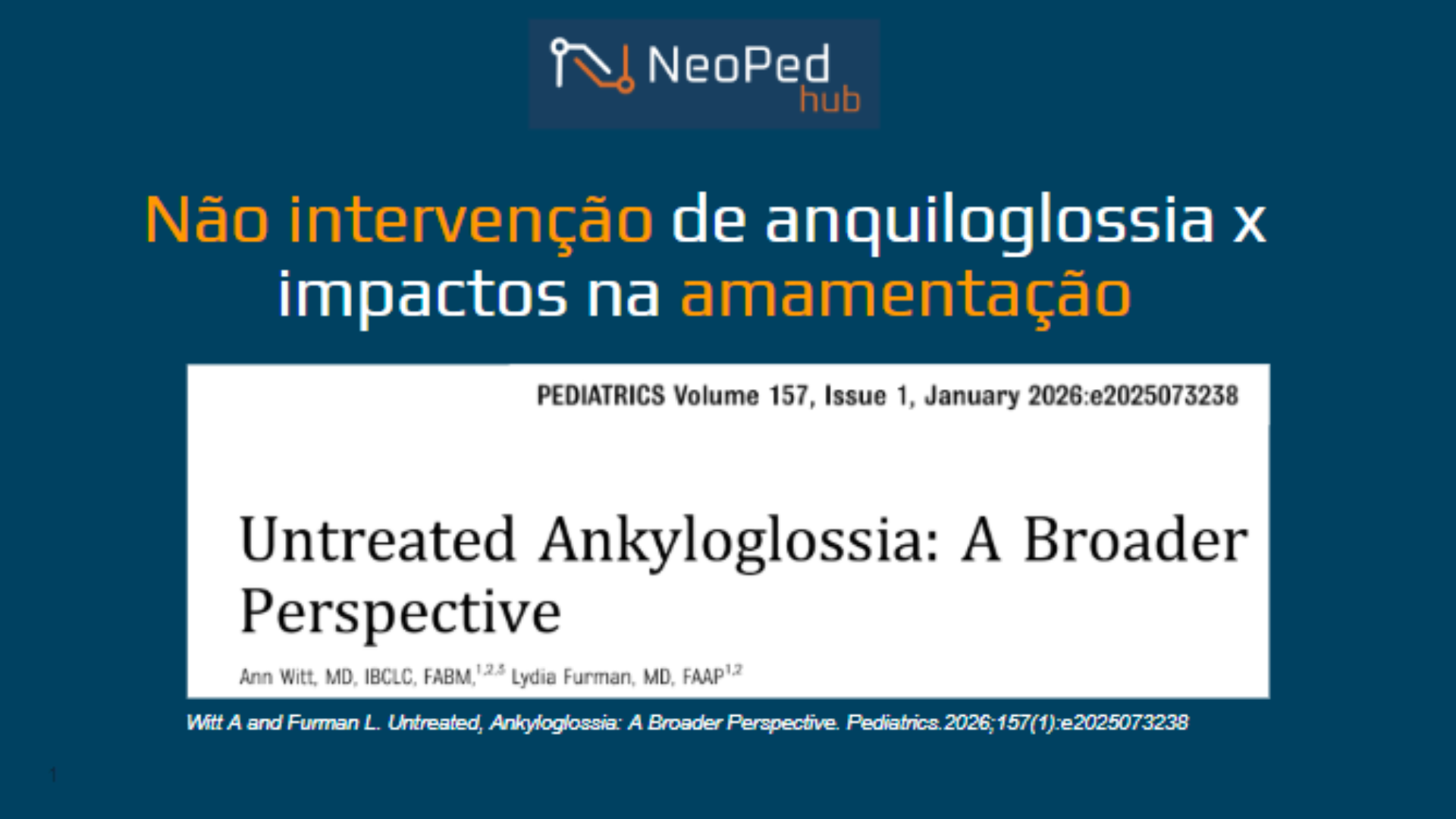 Não intervenção de anquiloglossia x impactos na amamentação