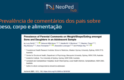 Prevalência de comentários dos pais sobre peso, corpo e alimentação